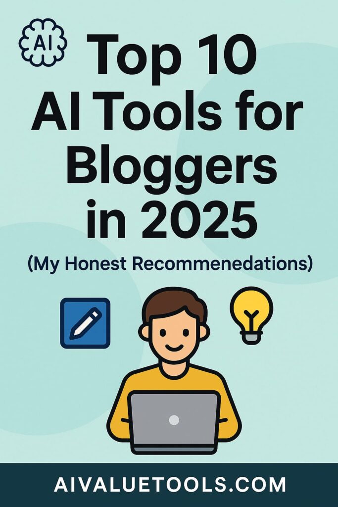 “Top 10 AI Tools for Bloggers in 2025 – My Honest Recommendations | Best AI Writing and Productivity Tools Reviewed by AI Value Tools”